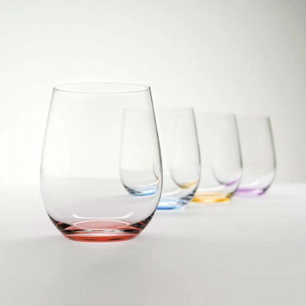 Riedel Happy O VOL. 2 彩色派對杯-土耳其藍/紫/紅/橘-4入+Cabernet醒酒瓶