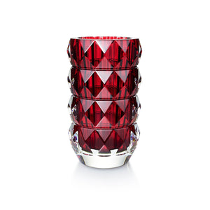 Baccarat Louxor 盧克索圓花瓶-紅-H23cm