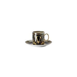 Versace 維爾圖斯饗宴咖啡杯組-黑-230ml