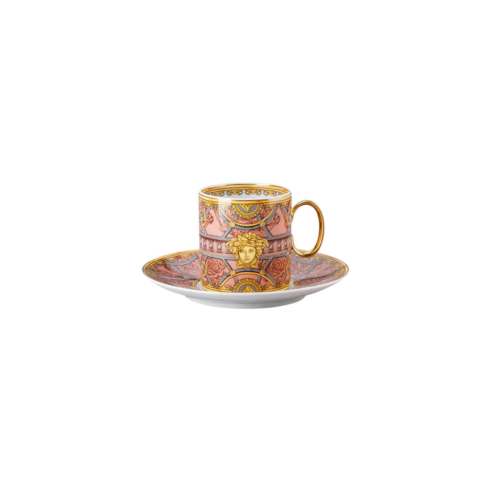 Versace 宮殿之梯咖啡杯組-玫瑰-200ml