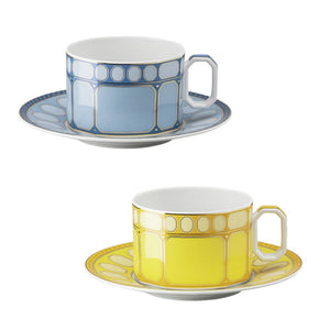 Rosenthal x Swarovski聯名 Signum茶杯2入組-藍+黃
